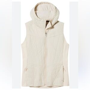 Smartwool Smartloft Hooded Vest Women's Cream Size Large Wind Resistant NWOT